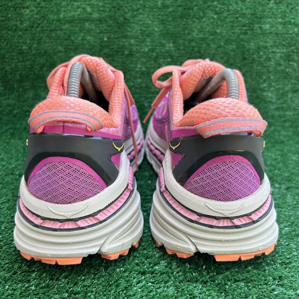 Hoka One One Stinson 3 ATR Womens 10 Pink Coral Trail Running Shoes 1008327 FFCR - Picture 4 of 9